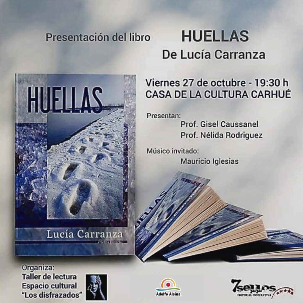 Se presentará en Carhué el libro «Huellas», de Lucía Carranza